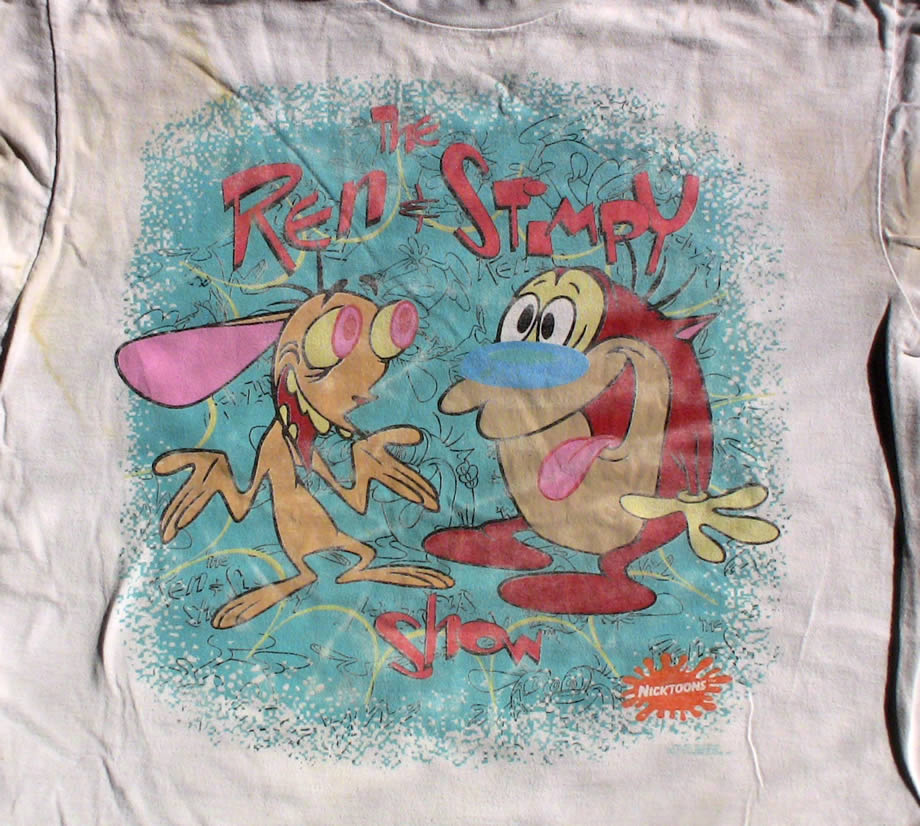 Ren and Stimpy over line drawings